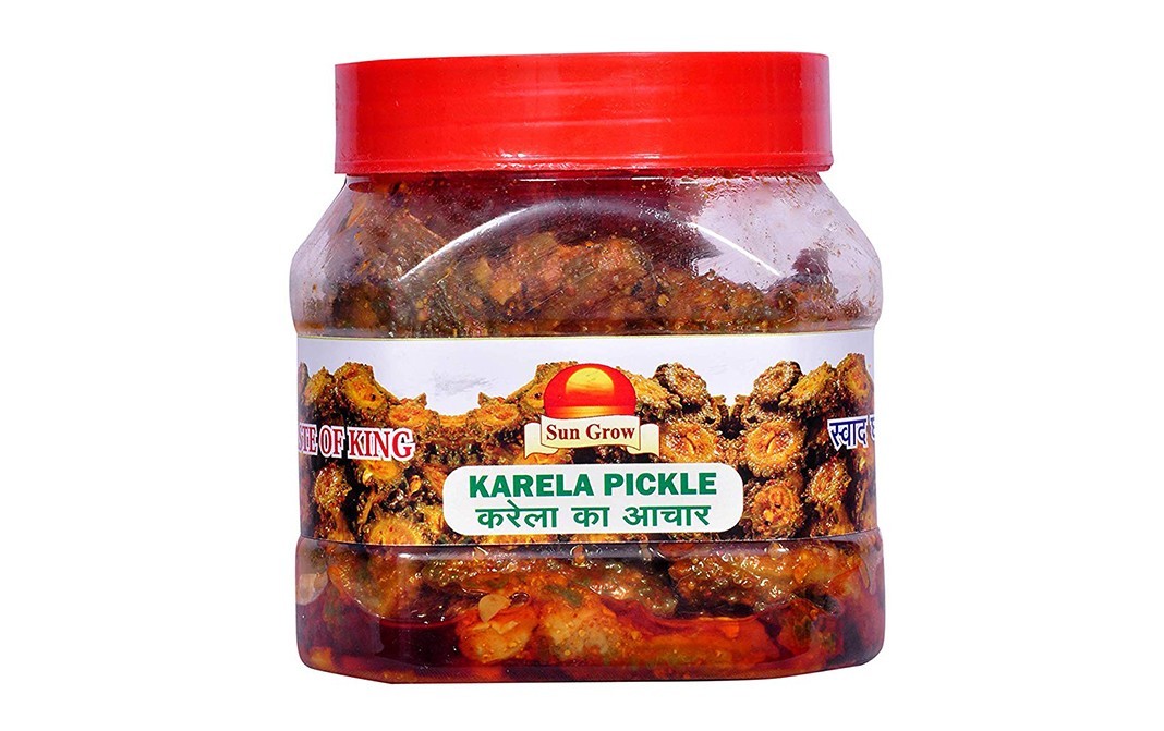 Sun Grow Karela Pickle    Plastic Jar  500 grams